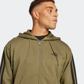 adidas Essentials 3-Streifen Sweatjacke Herren Olive strata/Black S