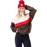 Eivy Damen Ball Fleece Pullover, Offwhite & Leopard, M EU