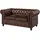 Massivmoebel24 Couch Leder 2-Sitzer Braun