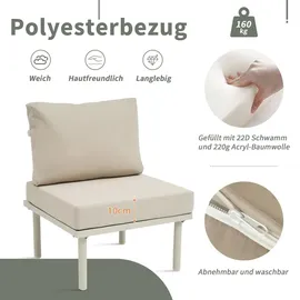 stilvora Gartenlounge-Set 6-tlg. Beige