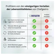 Proregal 12x Eurobehälter Obst- und Gemüsekasten HxBxT 14,2x30x40cm | 13 Liter Grün Obst-Gemüsekiste, Obstkorb, Transportbox