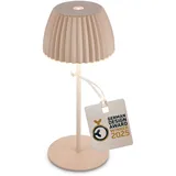 Briloner - Riffle Mini LED Tischlampe Akku LED Lampe, Akku Lampe, German Design Award Winner 2025, Beige