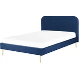 Beliani Flayat 140 x 200 cm Blau/Gold