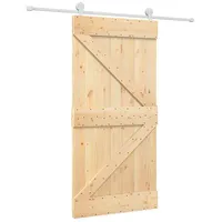 vidaXL Schiebetür rechts 100 x 210 cm Braun/Weiß