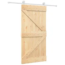 vidaXL Schiebetür rechts 100 x 210 cm Braun/Weiß