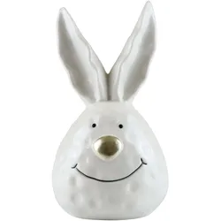 Dekofigur AM DESIGN "Hasenkopf aus Keramik", grau, B:7cm H:14cm, Keramik, Dekofiguren, handgefertigte Osterdekoration