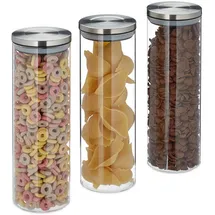 Relaxdays Vorratsglas 1,6 l 3 St.