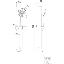 Steinberg Serie 340 Brausegarnitur mit Handbrause 3401601 Chrom