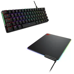 ASUS ROG Falchion Ace Gaming Tastatur (schwarz) plus ASUS ROG Balteus RGB Gaming-Mauspad