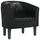 vidaXL Clubsessel Reza Kunstleder 1-St 70 x 75 x 70 cm Schwarz mit Rollen