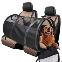 Haustier Katze/Hund Tunnel, faltbar Katze Tunnel/Auto Haustier Matte Rücksitz Zelt/wasserdichtes Auto Bag/Portable Tunnel (schwarz),Schwarz,42cm