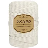 DXRPO Makramee Garn 4 mm x 120 m, Natürliches Makramee, Baumwollgarn Macrame Cord, Baumwollkordel Wird Verwendet Wandbehang, Makramee Blumenampel, DIY Handwerk Pflanze Aufhänger Boho Deko,Beige