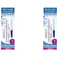 Pregnafix Schwangerschafts-Frühtest - Testet bereits 6 Tage vor Versäumen der Periode, verlässlich & leicht in der Anwendung, schnelle Ergebnisse in nur 3 Minuten, 1 St (Packung mit 2)