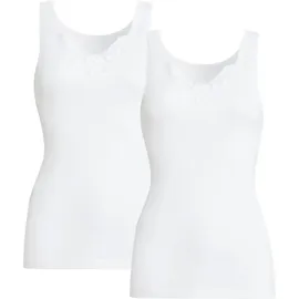 CON-TA Damen-Unterhemd 2er-Pack weiß Größe 46 - 46