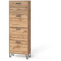 Vicco Amber 60 x 168 cm mit 4 Fächern Eiche Wotan / braun