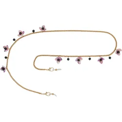 Collierkettchen STEUER "Brillenkette", gelb, Halsketten, Damen, 75cm, Metall, L: 75cm