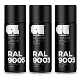 COSMOS LAC Sprühlack Sprühdose - 400ml - Sprühfarbe für den DIY-Bereich, geeignet für alle Oberflächen - Lackspray (3, RAL 9005 - schwarz glänzend)