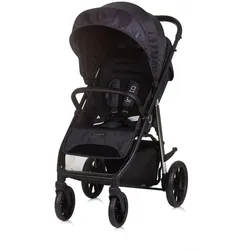 Chipolino Kinderwagen Buggy Insta, Fußabdeckung, Federung, Korb, Gurt, klappbar schwarz