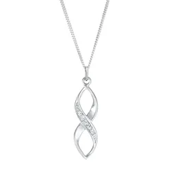 Elli Infinity Verziert Kristalle 925 Silber silberfarben Damen 