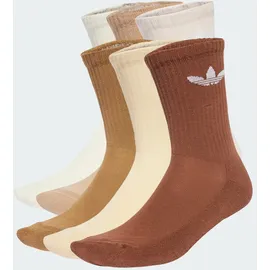 adidas Trefoil Cushion Crew Socken 6er Pack Beige/Weiß 37-39