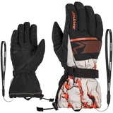 Ziener Gentian Ski-Handschuhe/Wintersport | wasserdicht, Lange Stulpe, Cliff Print, 7,5