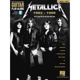 HAL LEONARD Metallica: 1983-1988: Guitar Play-Along Volume 195: Play 8 Songs with Tab and Sound-Alike Audio, Includes Downloadable Audio (Guitar Play-Along, 195, Band 195)