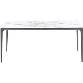 Beliani Sovareto Gartentisch 180 x 90 x 75 cm Weiß