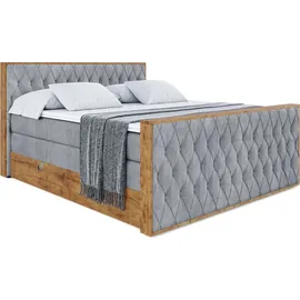 altdecor Boxspringbett 160 x 200 cm H3 Grau