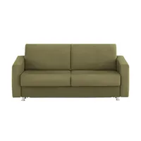 Sofa.de Schlafsofa aus Mikrofaser ¦ grün ¦ Maße (cm): B: 195 H: 84 T: 100.0