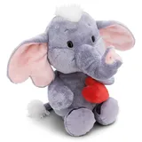 NICI Love Elefant mit Magnet Herz dunkelgrau 48cm - Stofftier aus weichem Plüsch, niedliches Plüschtier zum Kuscheln und Spielen, für Kinder & Erwachsene, tolle Geschenkidee - 61488