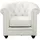 vente-unique Sessel Chesterfield Kunstleder 82 x 72 x 78 cm Weiß