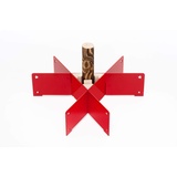 Keilbach Halleluja Christbaumständer halleluja.red, pulverbeschichteter Stahl mit Holzkeilen, Red Dot Winner 2012, Rot, One Size