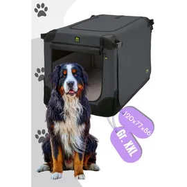 Maelson Soft Kennel faltbare Hundebox -anthrazit - XXL 120 - (120 x 77 x 86 cm)