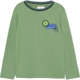 S.Oliver - Baumwoll-Longsleeve mit Print und Patches, Kinder, Grün, 92/98