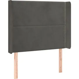 vidaXL Boxspringbett 100 x 200 cm Dunkelgrau