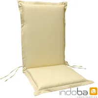 indoba® Sitzauflage Hochlehner „Premium“, extra dick, beige