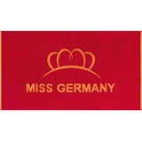 Miss Germany Strandtuch »Miss Germany«, (1 St., Strandtuch 100 x 180 cm), Velours, mit großem Logo-Motiv, rot