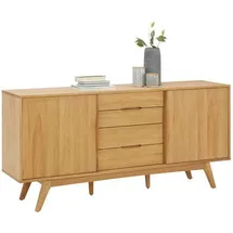 Actona Sideboard »Marte«, Anrichte, Eiche/Furnier, 2 Fächer, 4 Schubladen, 180x84x44 cm, Reach, Holzmöbel, Kleinmöbel Holz, Holzkommoden, Sideboards Holz