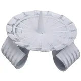 Nklaus Kerzenleuchter Ø8cm Eisen Dreifußleuchter mit Dorn Altarleuchter Weiss/Silber Linienstruktur 10736