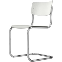 Thonet S 43 Freischwinger weiß lasiert