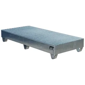 Bauer Auffangwanne Stahl 180 x 80 cm grau unterfahrbar