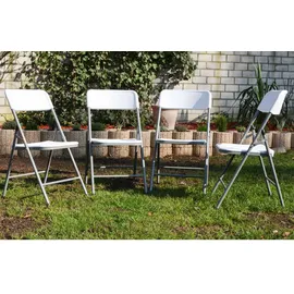 AMANKA Klappstuhl 50 x 46 x 83,5 cm weiß 6 St.