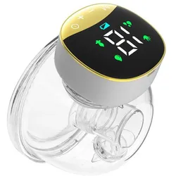 Tragbare Milchpumpe, tragbare freihändige elektrische Milchpumpe zum Stillen, LED-Bildschirm, 4 Modi weiß