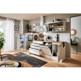 Respekta Küchenzeile Gabriel 320 cm Weiß Hochglanz