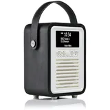 VQ – Retro Mini – Radio – DAB/DAB+ Digitalradio UKW, Bluetooth, Wecker, USB-Ladeanschluss, Echtholzgehäuse – Schwarzfarbenes Design von VQ
