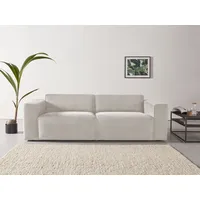 Home Affaire 3-Sitzer HOME AFFAIRE "Noord mit Kedernaht, Breite 232 cm", beige (cream), B:232cm H:71cm T:96cm, 100% Polyester, Sofas, Cord, Struktur, Webstoff, mit Wellenunterfederung, Massivholzrahmen