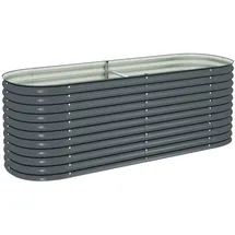 vidaXL Garten-Hochbeet verzinkter Stahl 240 x 80 x 81 cm Grau