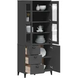 Maison Exclusive - Highboard VIKEN Anthrazit 80x40x190 cm Massivholz Kiefer - Grau