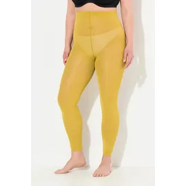 Ulla Popken Damen große Größen Übergrößen Plus Size Strumpf-Leggings, 60 den, flache Nähte senfgrün 56/58 659026620-56+ - 56-58