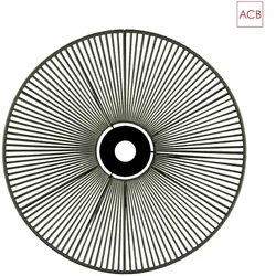 ACB Lampenschirm PAMELA 3913/70, Ø 68cm, schwarz / algengrün ACB-5PANT39137NAL